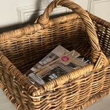 Woven wicker basket