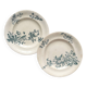 2 flat plates in iron earth “Mignon” Longwy