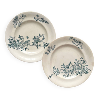 2 flat plates in iron earth “Mignon” Longwy