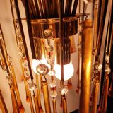 Orange water drop chandelier 70s