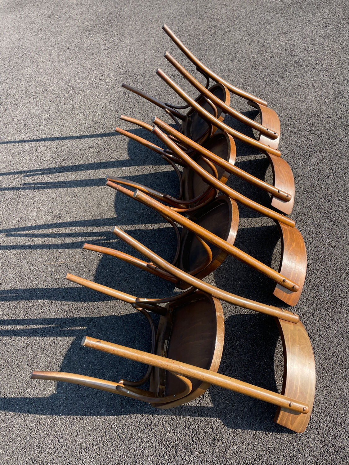 Lot de 4 chaises vintage Thonet de bistrot