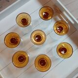 8 vintage wine/water stemmed glasses