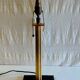 Table lamp base in leather and brass - 50s design