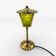 1950s brass and glass street lamp night light