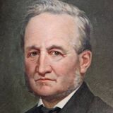 Charles Gislain (1826-1904) - Huile sur toile ovale - Portrait d'Homme 1887