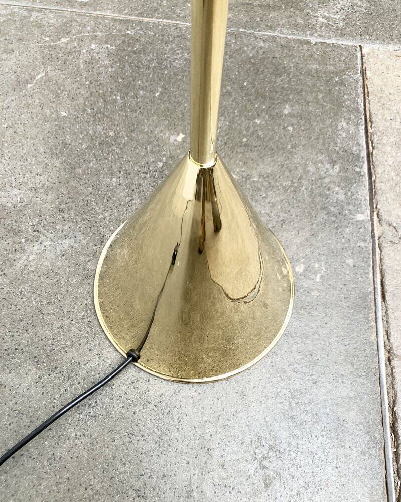 Mid-century brass floor lamp by Jacques Adnet for Valenti, Spain, 1960s.