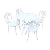 Garden furniture in old wrought iron 5 rooms