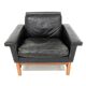 Fauteuil scandinave en cuir, Suède, 1960