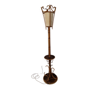 lampadaire en rotin