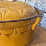 Large oval vintage earthenware terrine