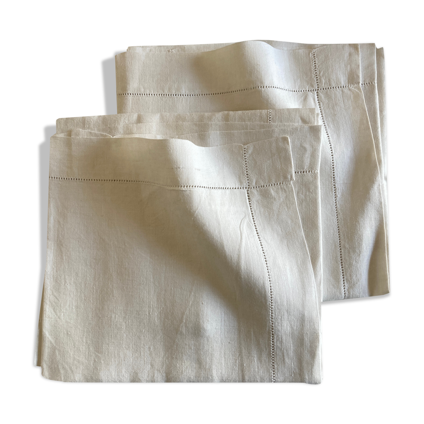 Pair of reserve pillowcases in linen thread to days without monogram