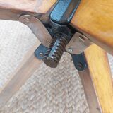wooden swivel chair, height adjustable