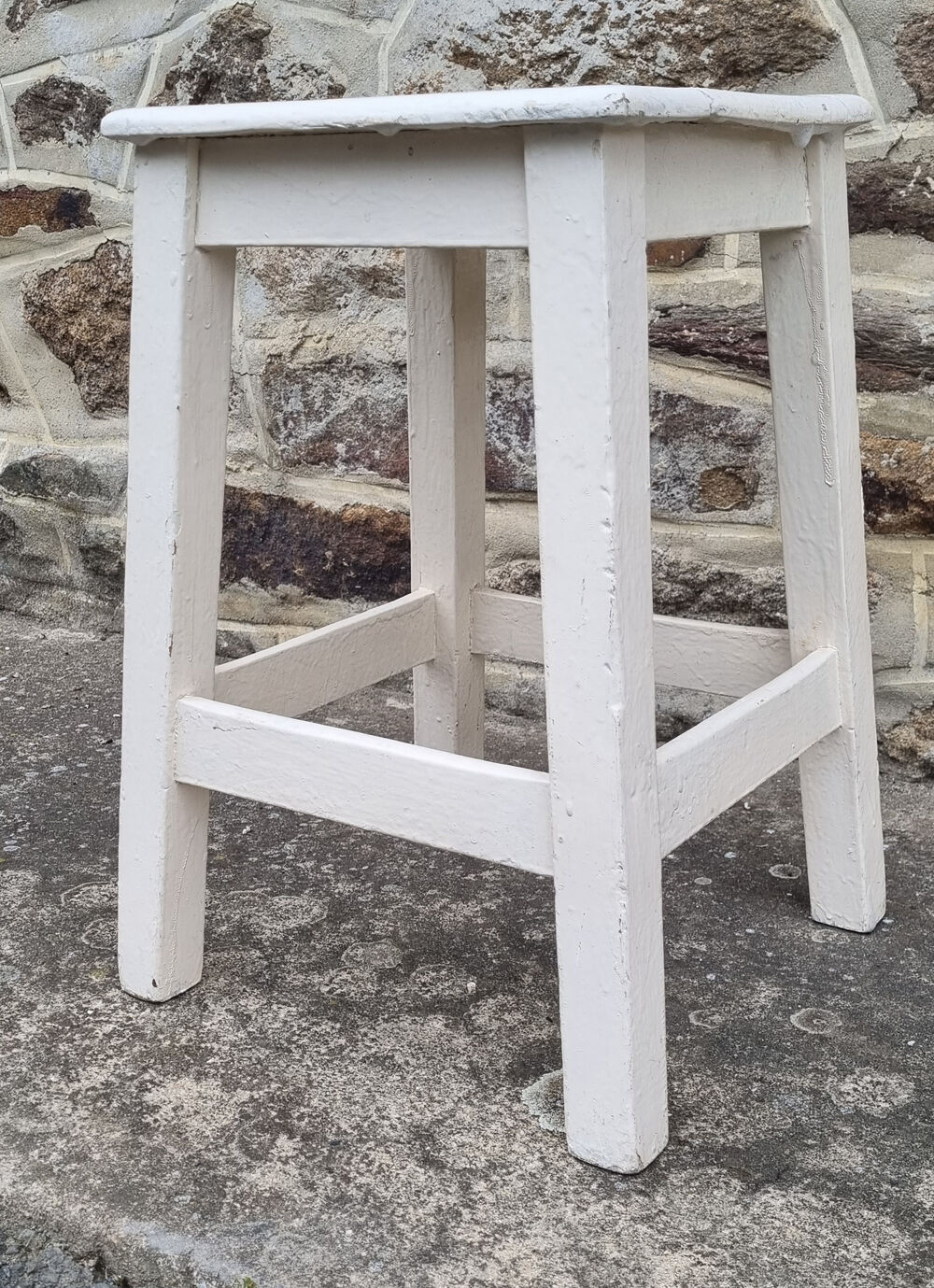 Workshop stool, vintage wood, 40