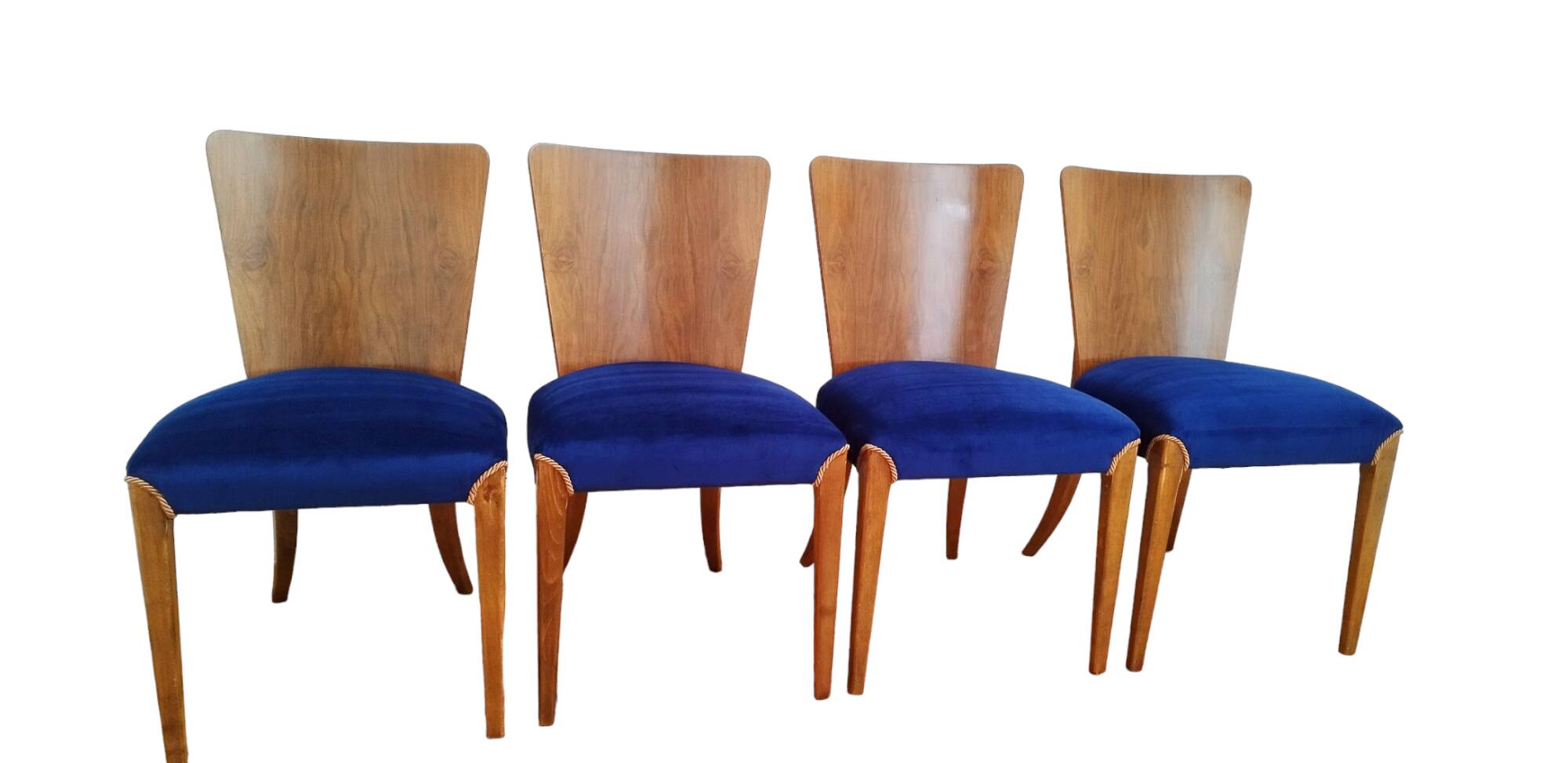 H-214 Chairs attributed by Jindřich Halabala for Up Zavody, 1950s, Set of 4