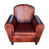 Club-style leather armchair