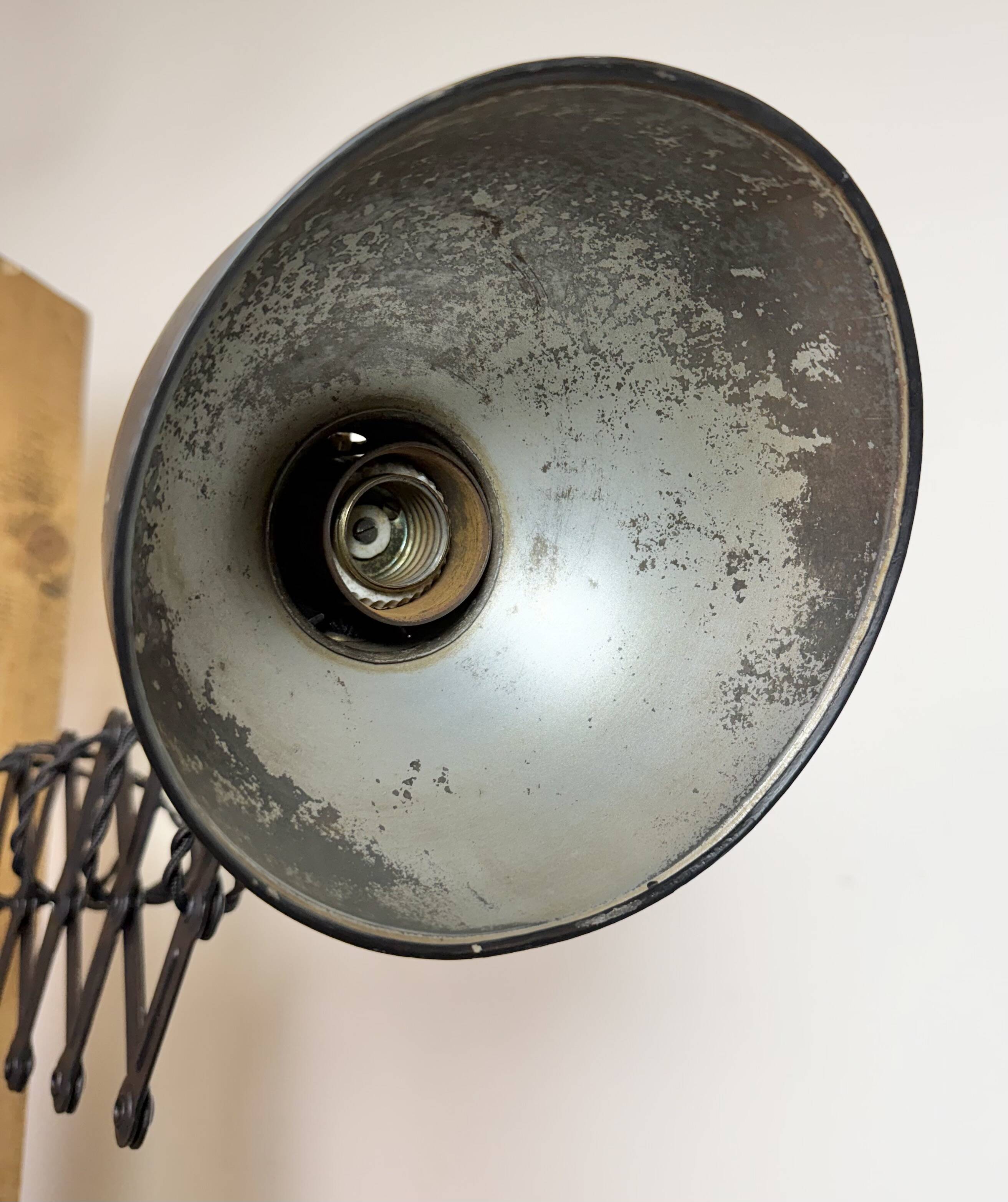 Black Industrial Bauhaus Scissor Wall Lamp from Kaiser Idell, 1930s
