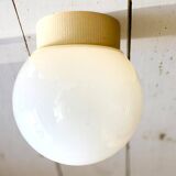 White opaline glass ceiling or wall flush mounted light
