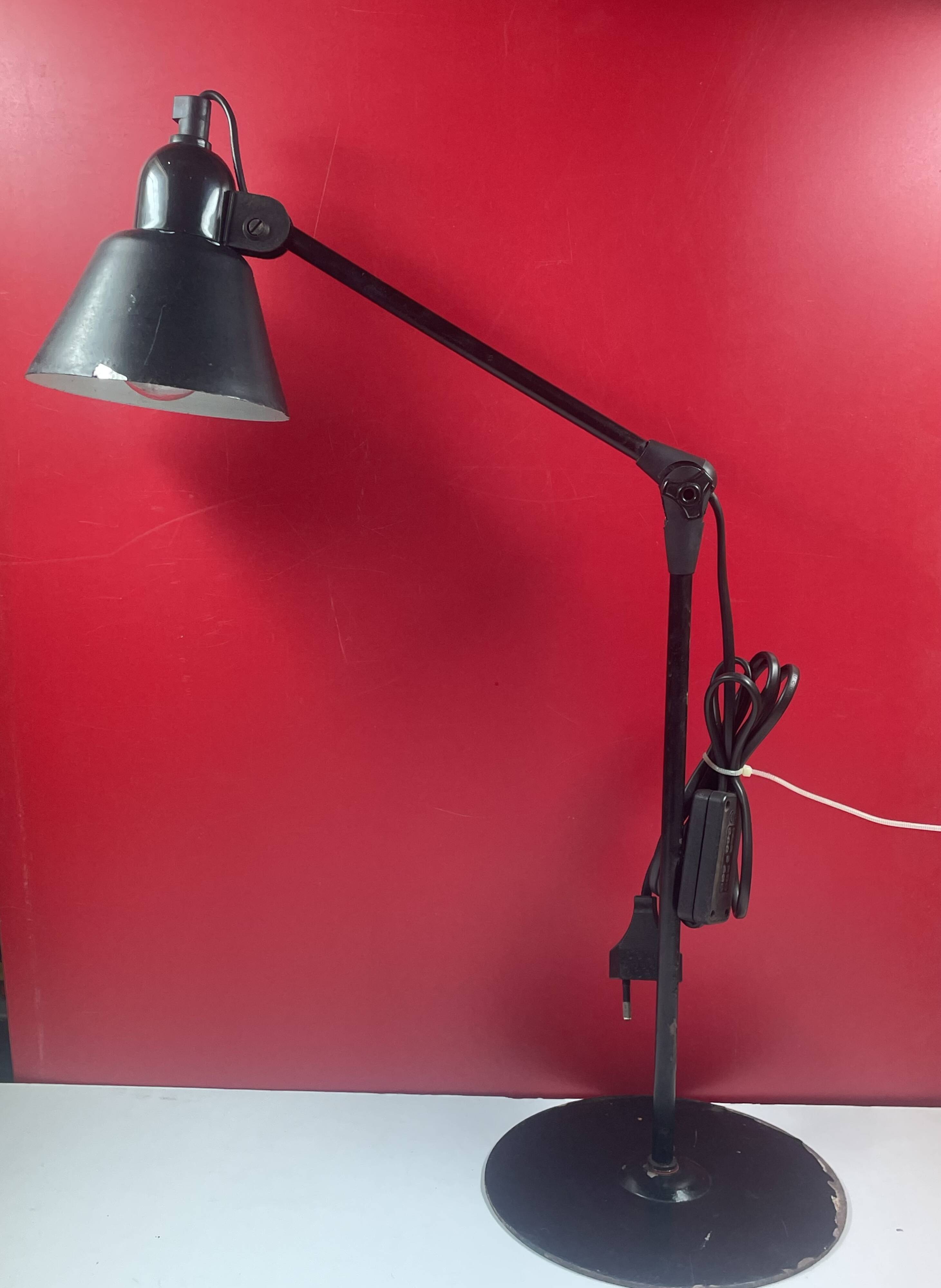 Vintage articulated lamp from the 70s - workshop, garage 62 cm right