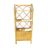 Etagère rotin et bambou années 70