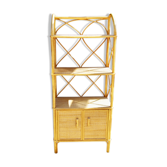 Shelf rattan and bamboo 70s