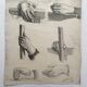 Dessin académique ancien, étude de mains Deleiderrier 1902