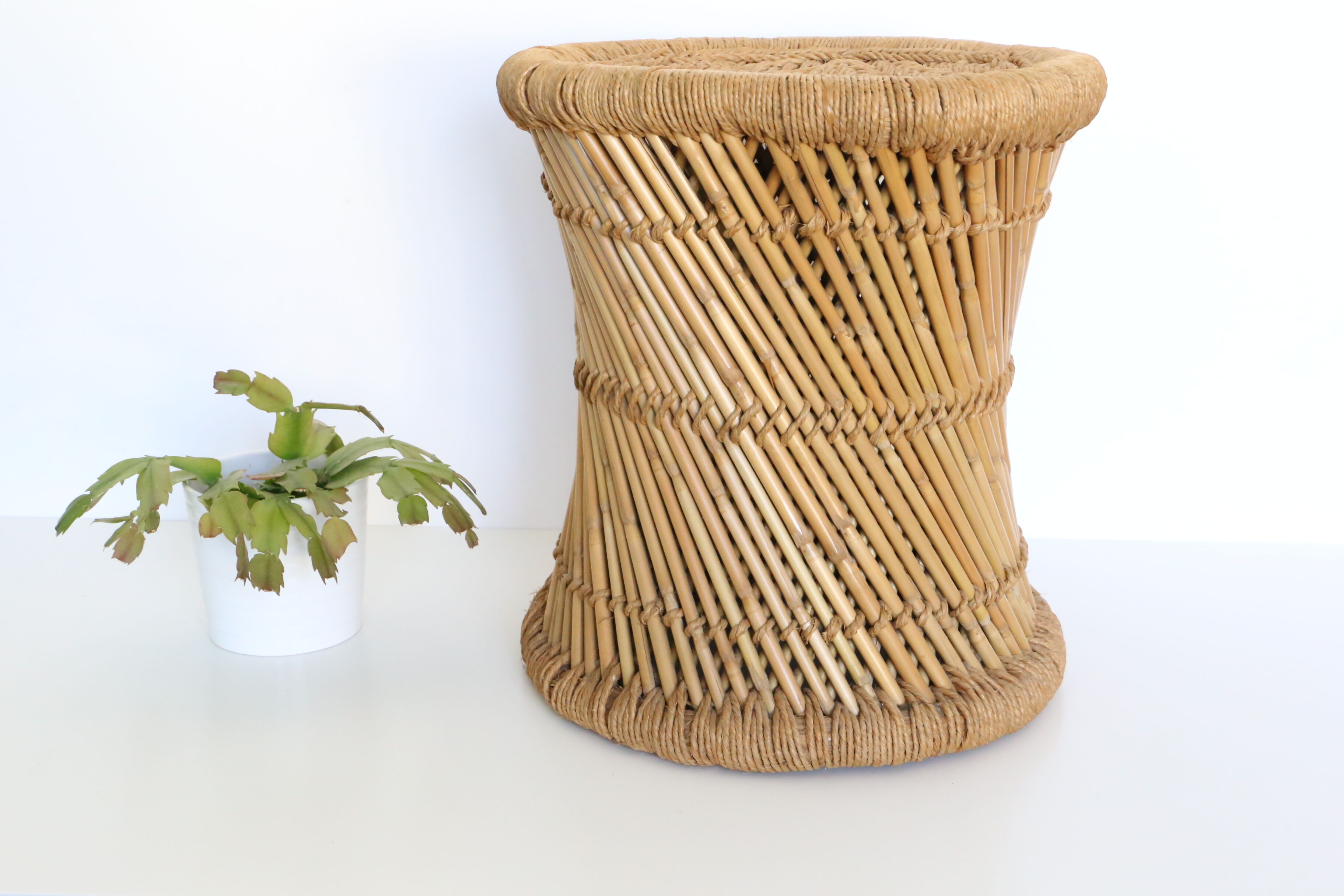 Rattan and rope, vintage, 1950