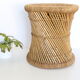 Tabouret en rotin et corde vintage 1950