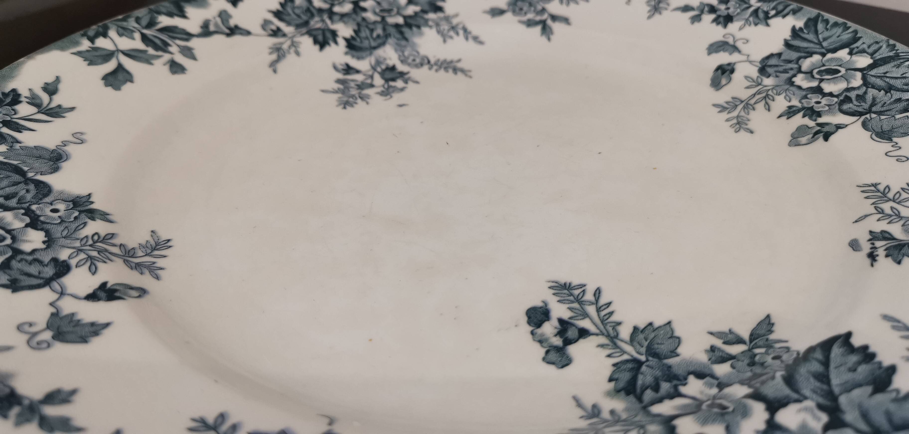 Old Moulin des loups dish Marie Louise iron earth model 29.5cm