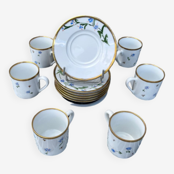 Lot de 6 tasses à café porcelaine Bianca