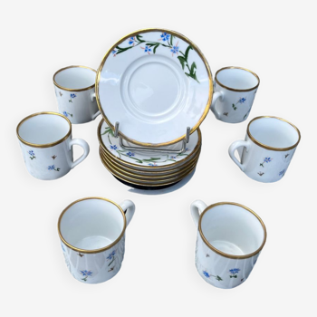 Set of 6 Bianca porcelain coffee cups