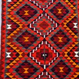 Old turkish kilim runner 345x90 cm, vintage kelim rug, long and narrow