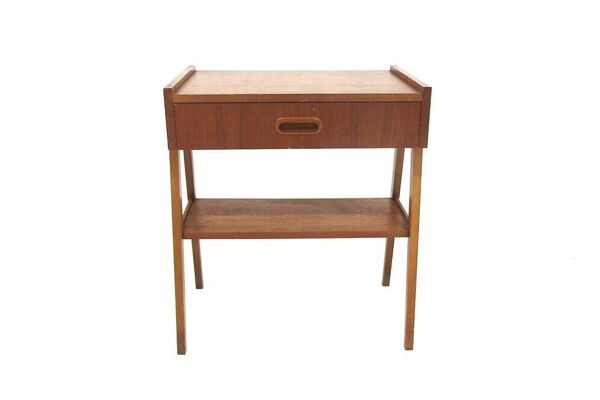 Table de chevet scandinave en teck, Suède, 1950
