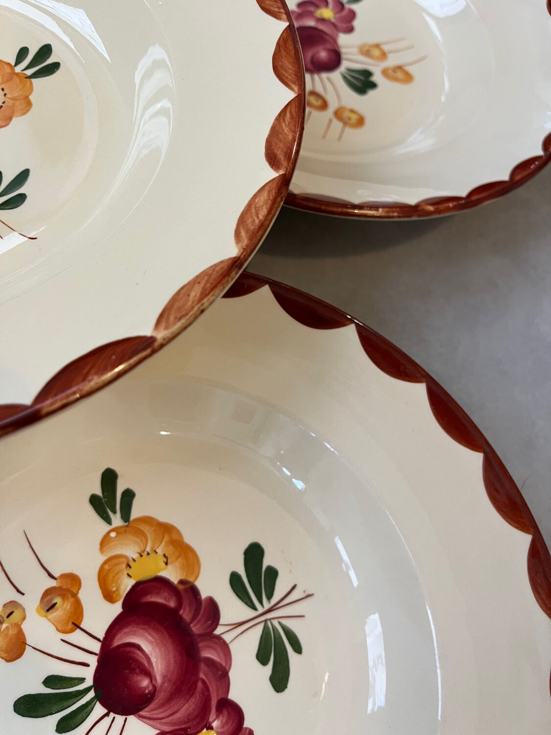 Set of 5 "Agen" soup plates by Longchamp