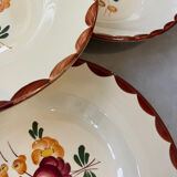 Set of 5 "Agen" soup plates by Longchamp