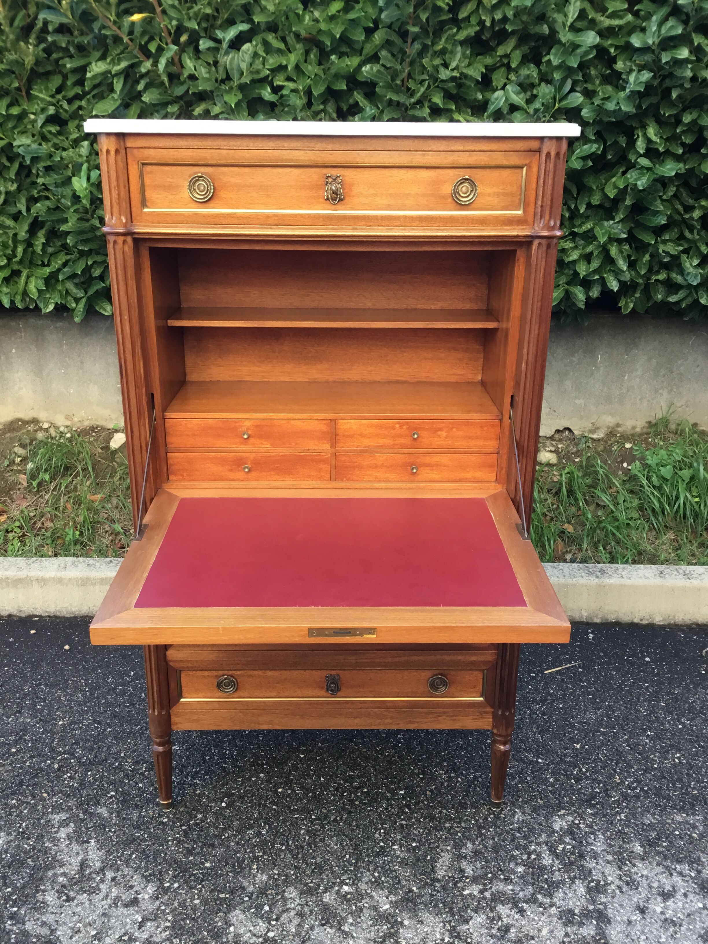 Mahogany secretary Louis XVI style