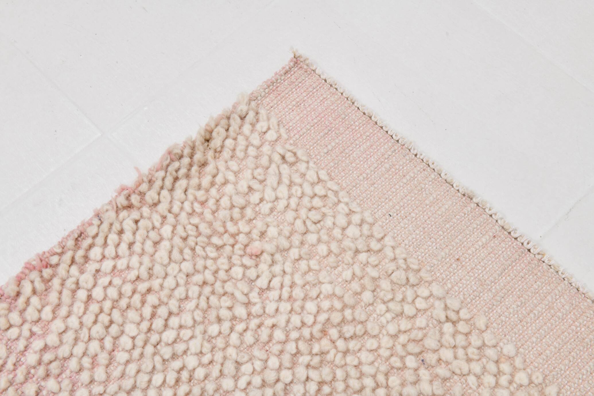 9x11 Pink & Beige Soft Wool Vintage Rug, 263x330Cm SK 33962