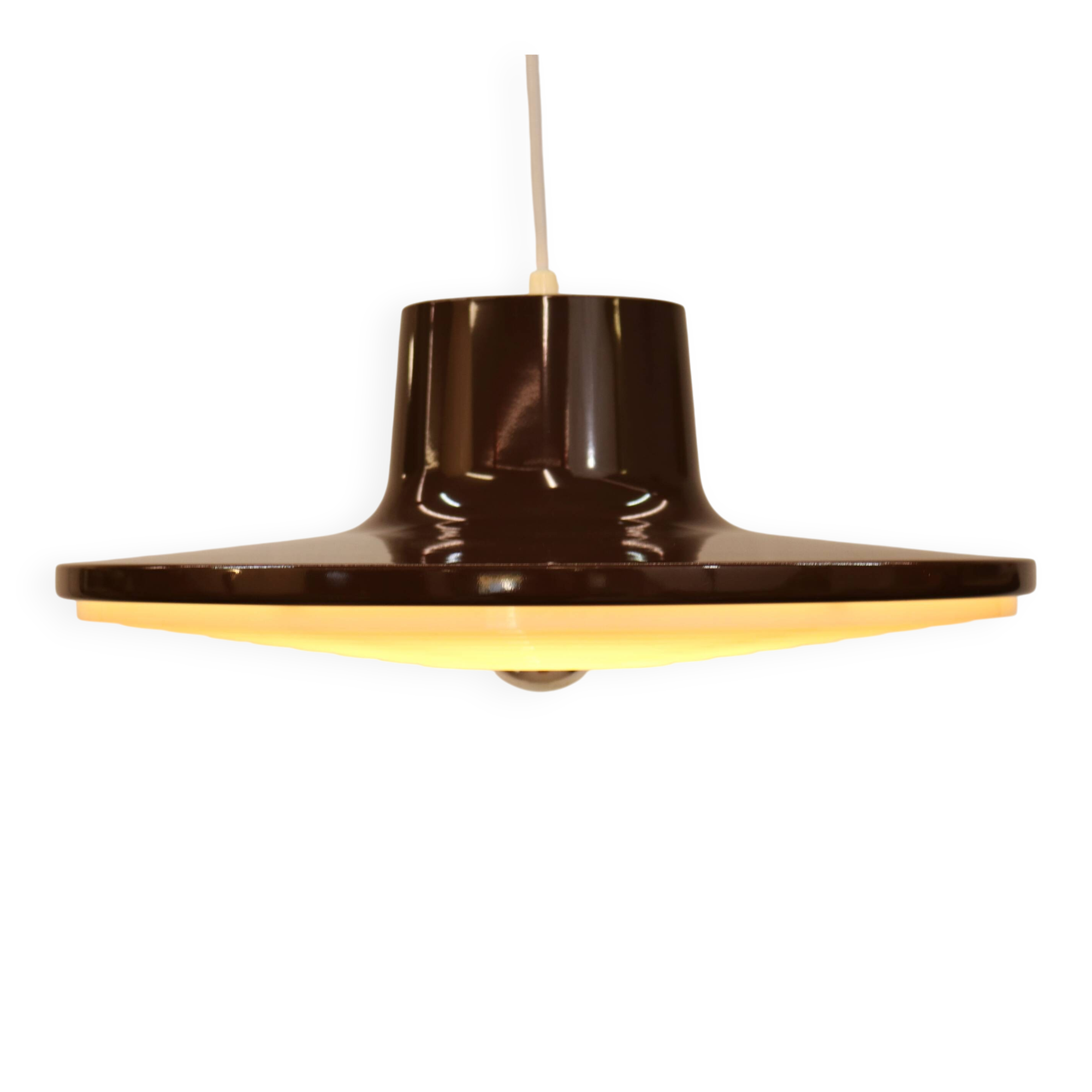 Original brown Danish design hanging lamp - *** Denmark 1970