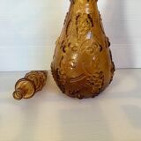 Bouteille verre jaune empoli Italie motif fruits