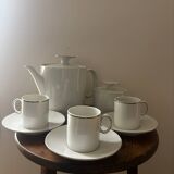 Thomas Germany Medallion Silver Rimmed Porcelain Tea Set