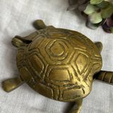 Brass turtle ashtray