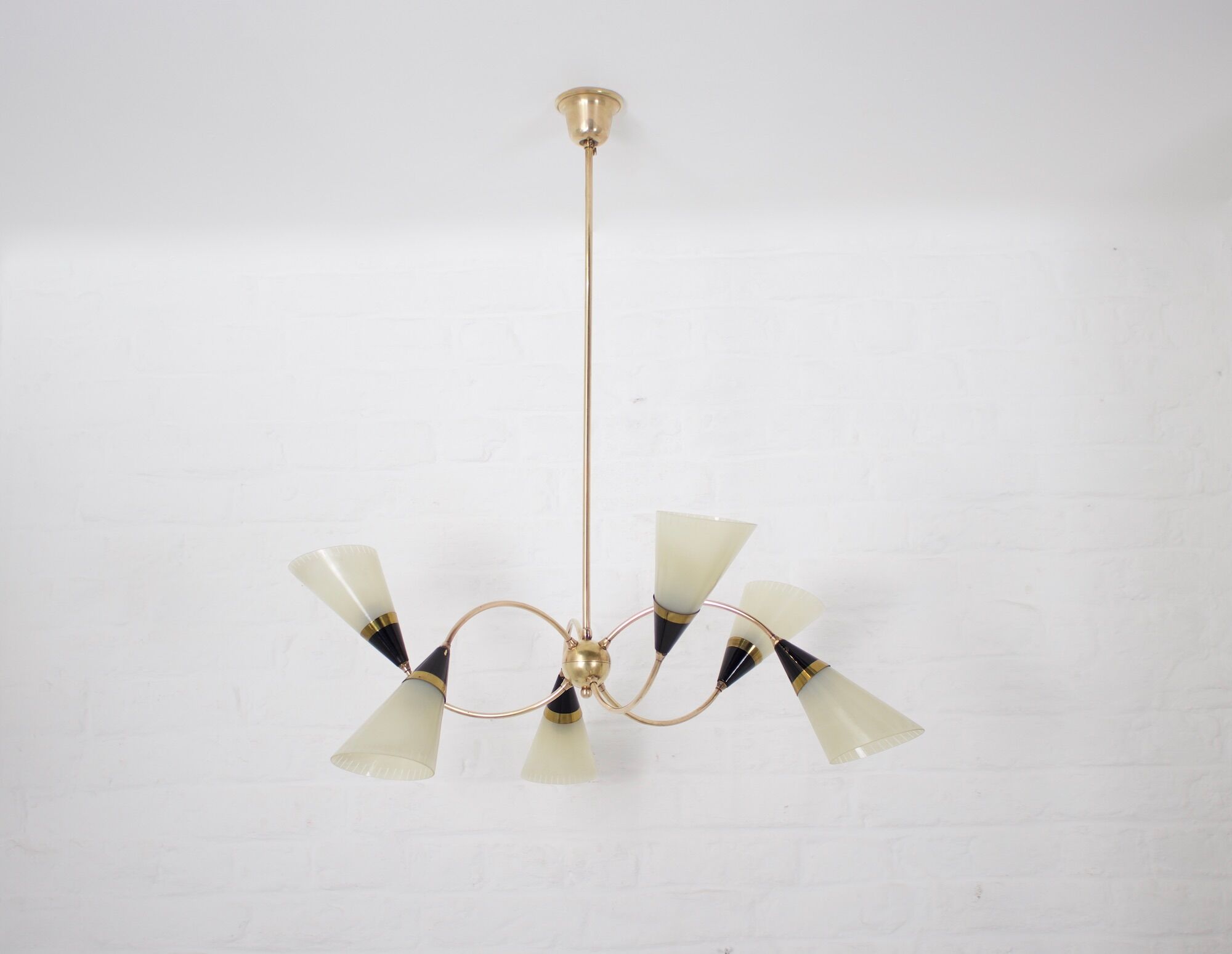 Brass chandelier sputnik