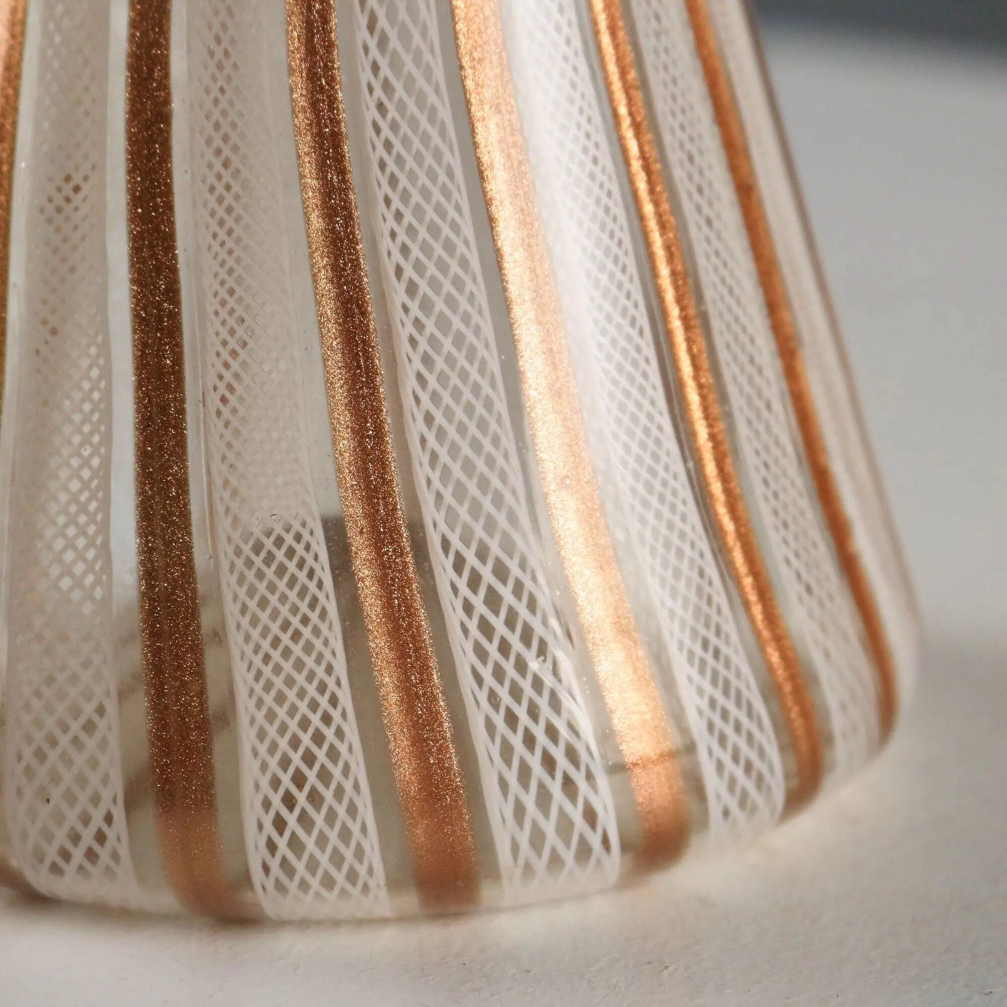 Vintage hourglass-shaped glass vase, designer, Italy, 1950s-1960s.