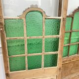 Art Deco Brasserie Screen in Wood and Glass
