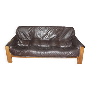 Canapé Brutaliste en - cuir