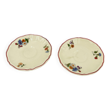 Duo of sub-cups sarraguemines décor agreste