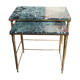 Tables gigognes en marbre vert