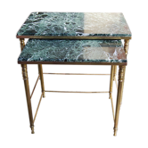 Tables gigognes en marbre vert