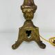 Lamp foot Bronze gilded brass old spat candle church 19th candelabra