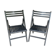 Pair of black folding chairs