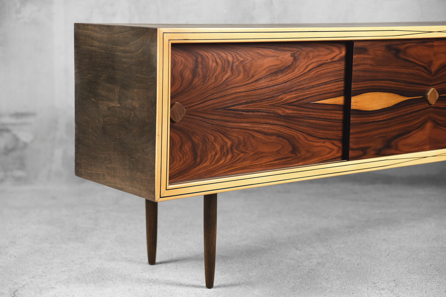 Mid-century modern Swedish rosewood and birch sideboard, 1960s